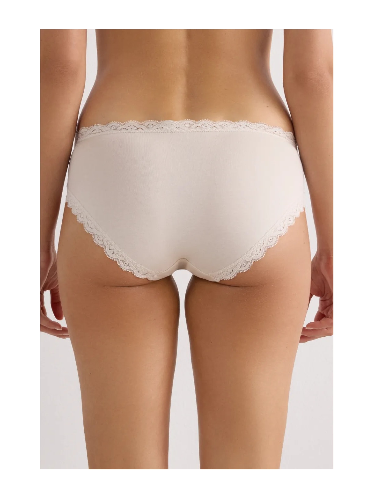 Calcinha Em Renda e Algodão Off-White Intimissimi