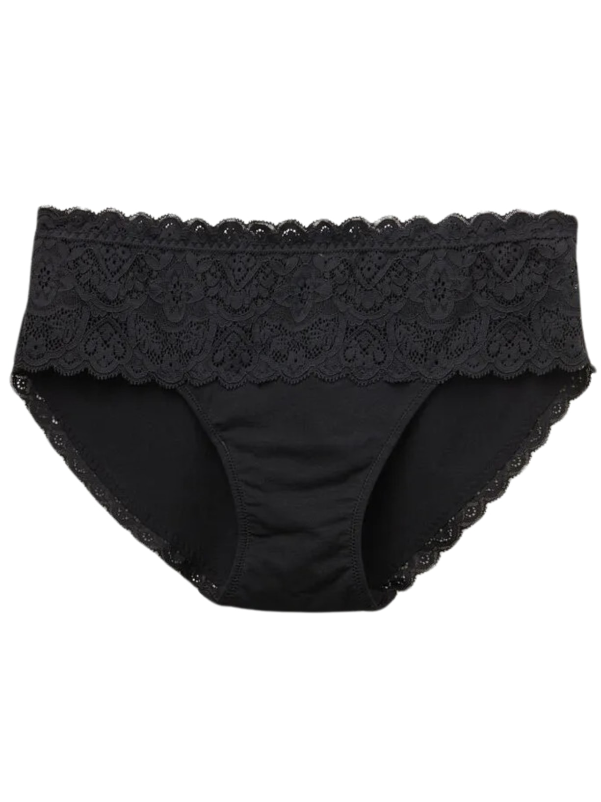 Calcinha Em Renda e Algodão - Preto