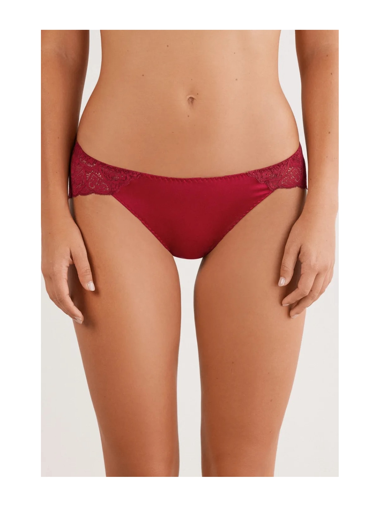 Calcinha Em Seda e Renda Vermelho Intimissimi