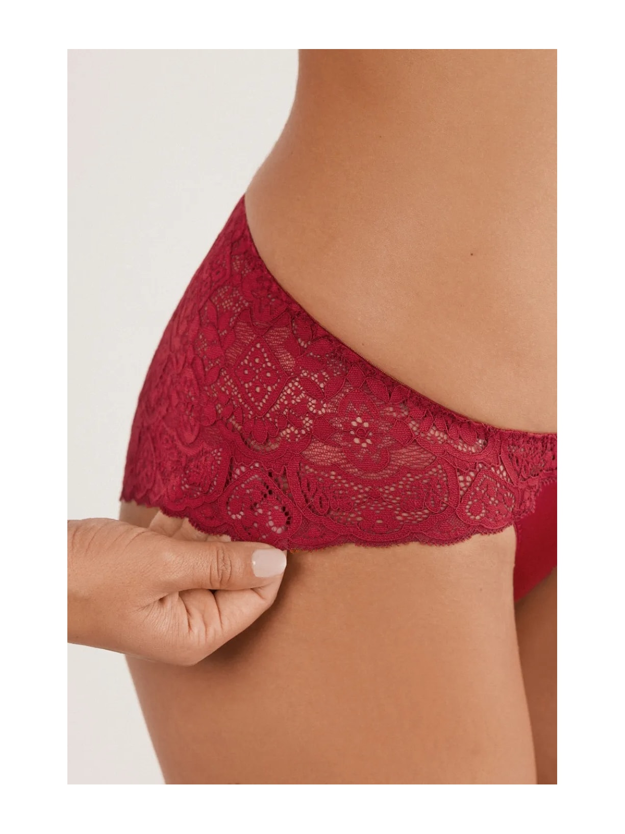 Calcinha Em Seda e Renda Vermelho Intimissimi