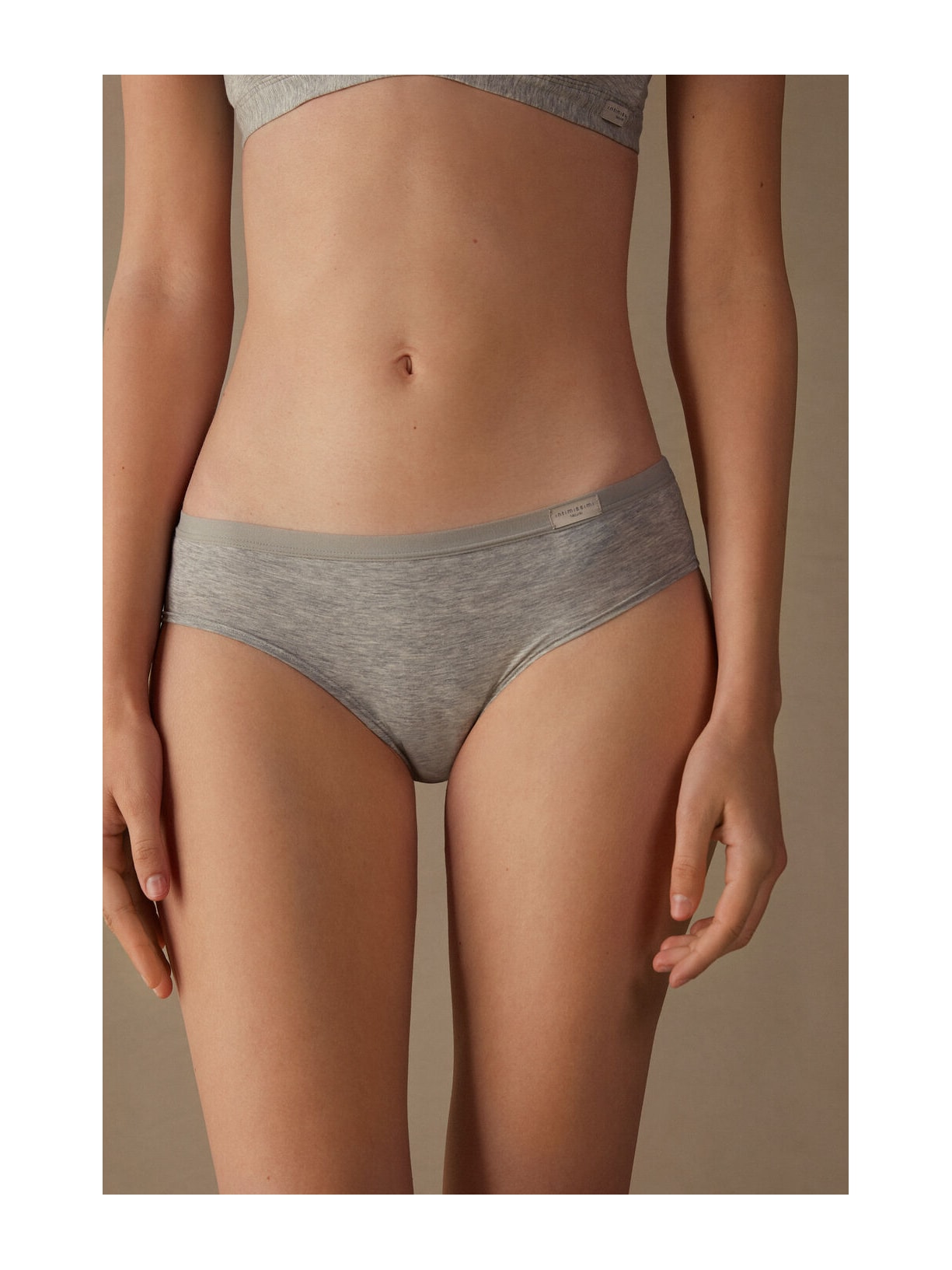 Calcinha Envolvente Em Algodão Cinza Intimissimi