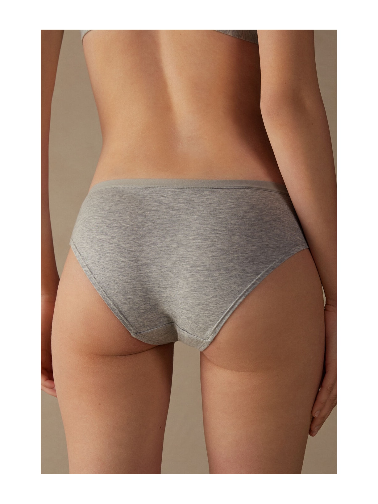 Calcinha Envolvente Em Algodão Cinza Intimissimi