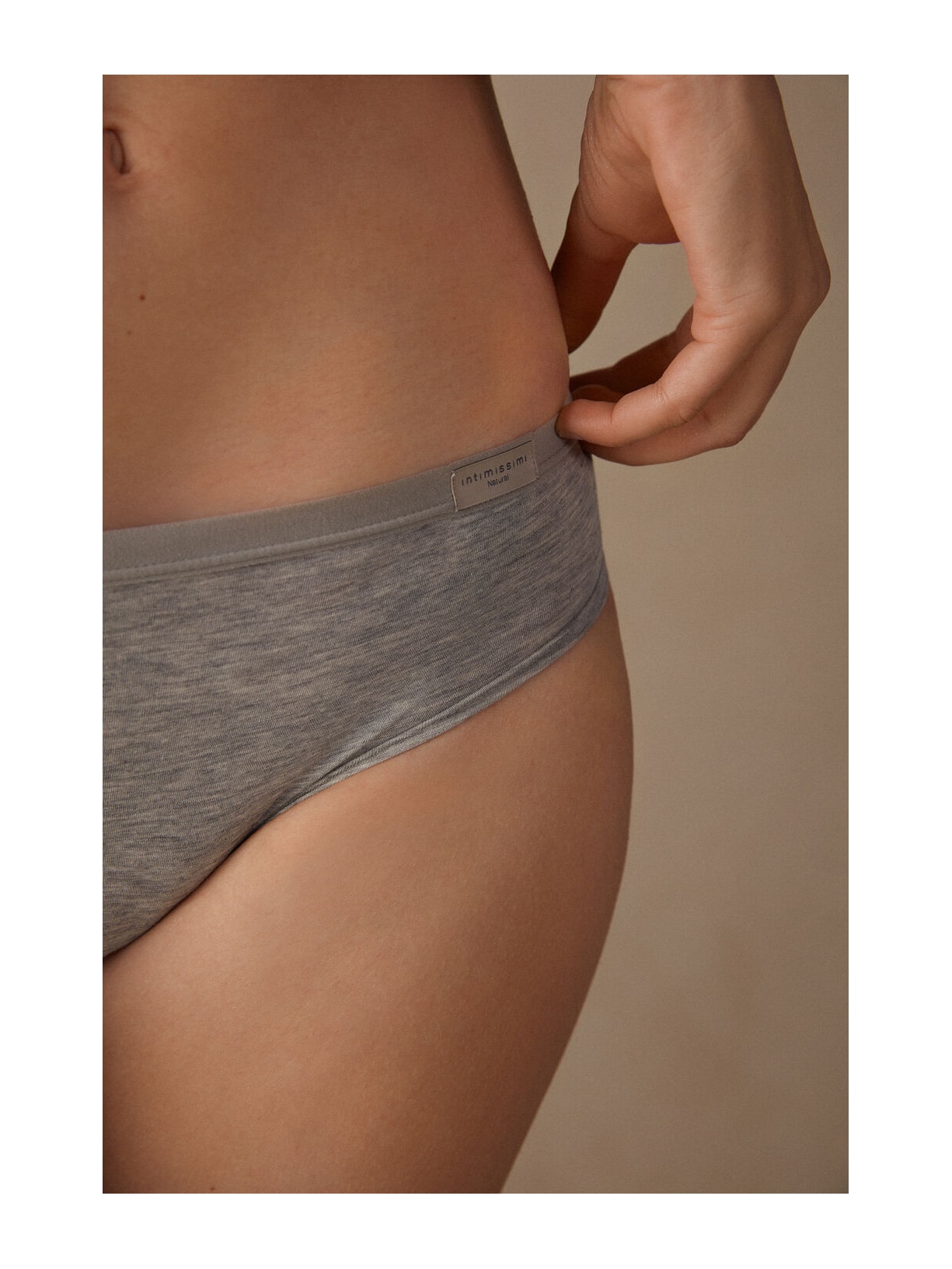 Calcinha Envolvente Em Algodão Cinza Intimissimi