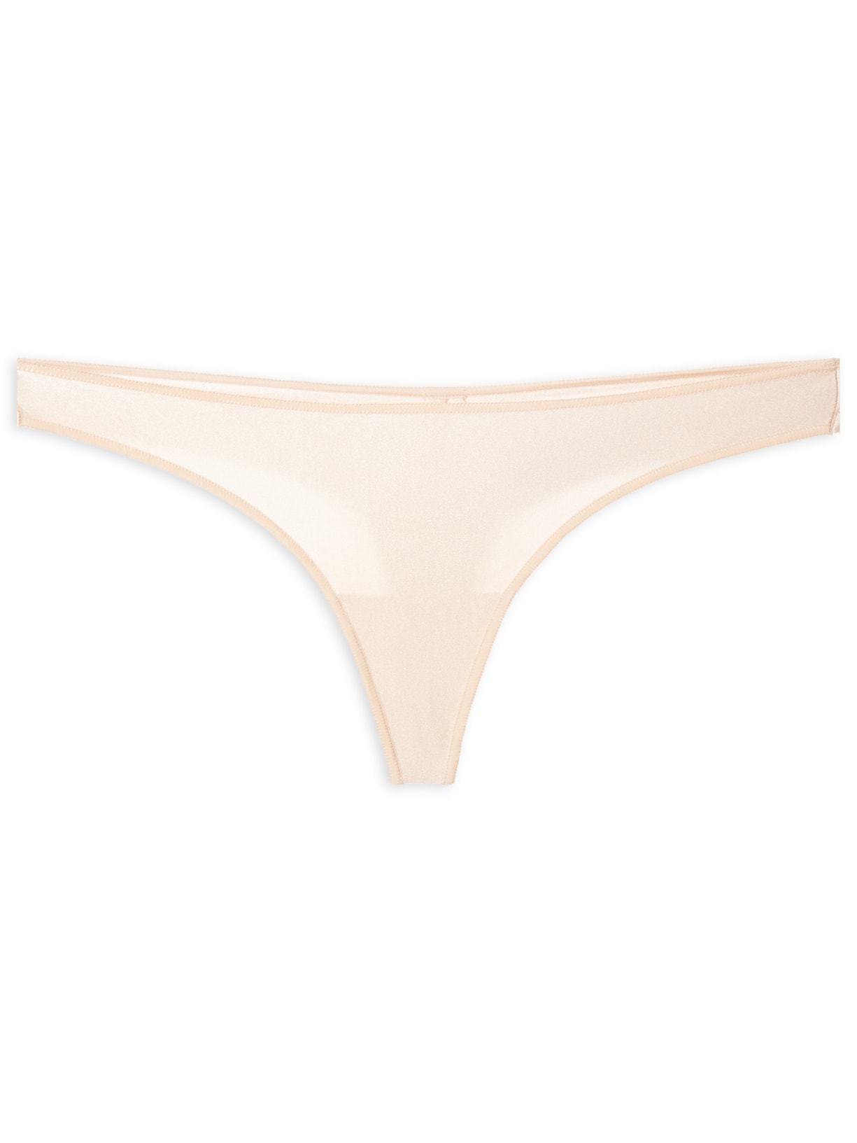 Calcinha Fio Dental Acabamento Invisível Em Microfibra Acetinada - Dourado