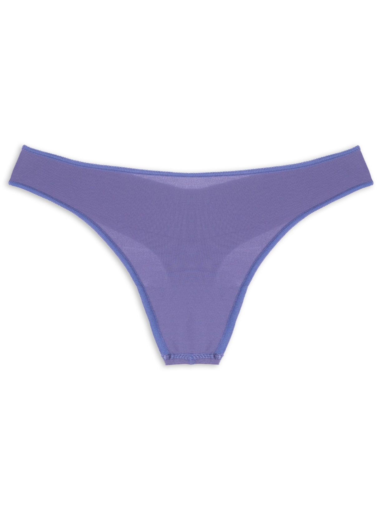 Calcinha Fio Dental Acabamento Invisível Em Microfibra - Azul