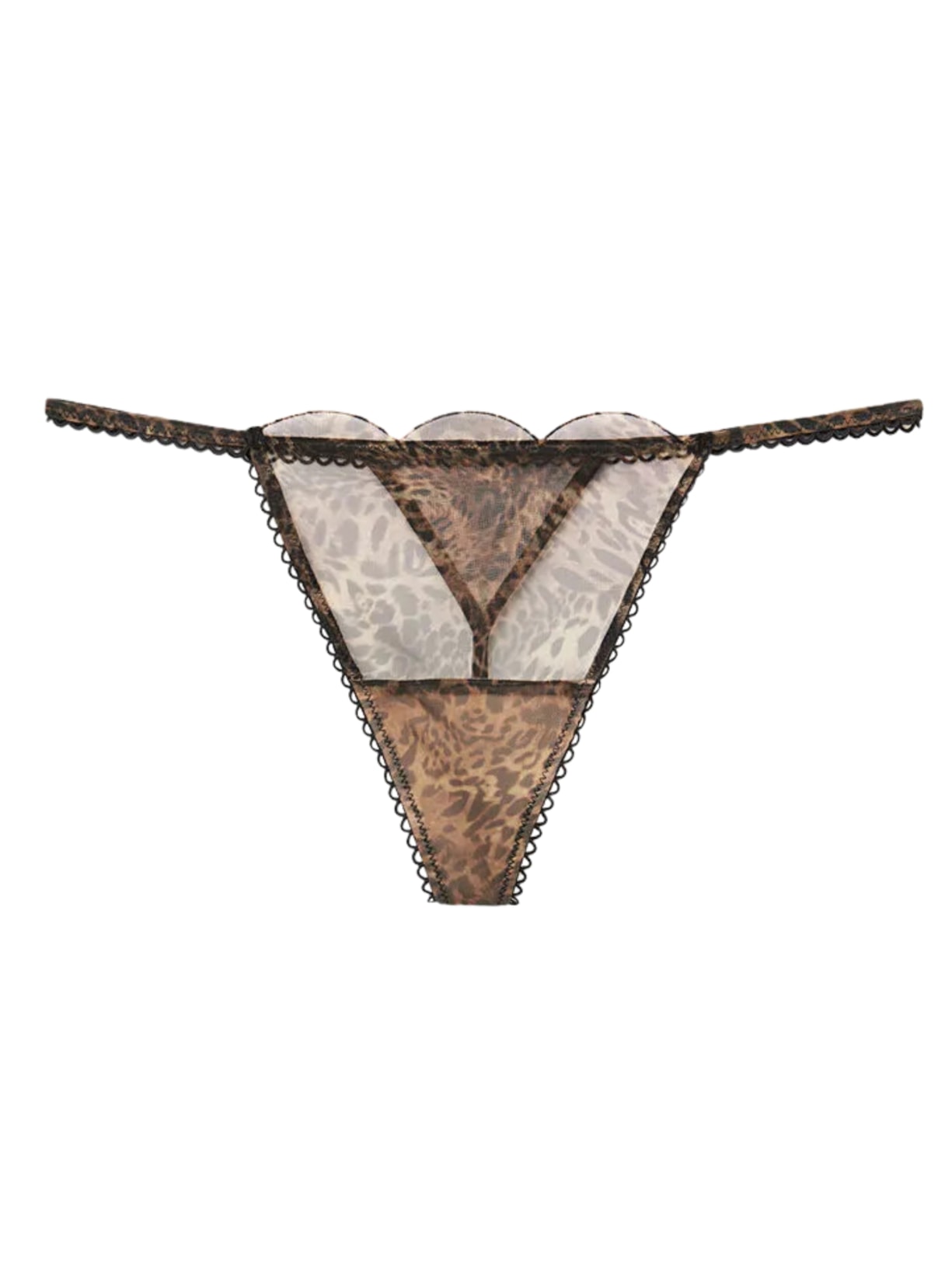 Calcinha Fio Dental Animal Print Always Glamorous - Marrom