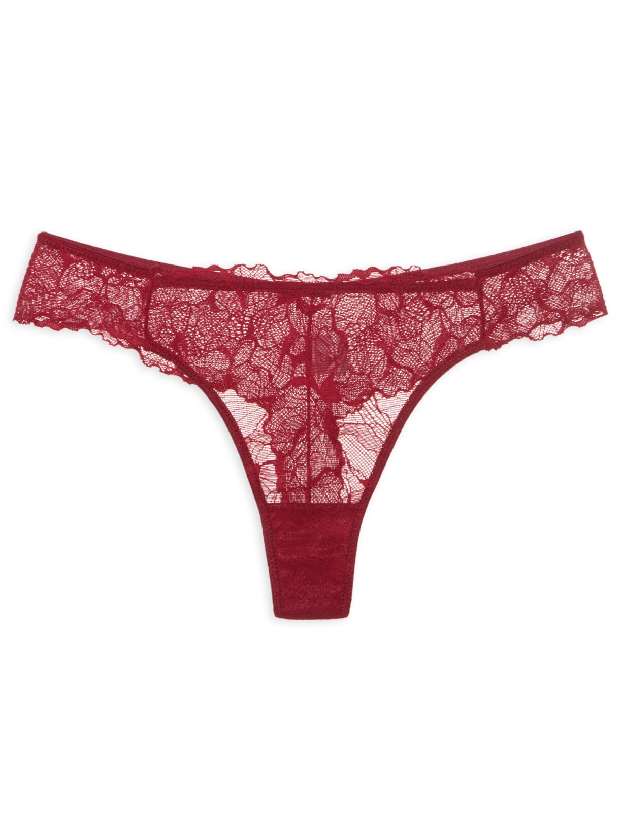 Calcinha Fio Dental Bridal Lace - Vermelho