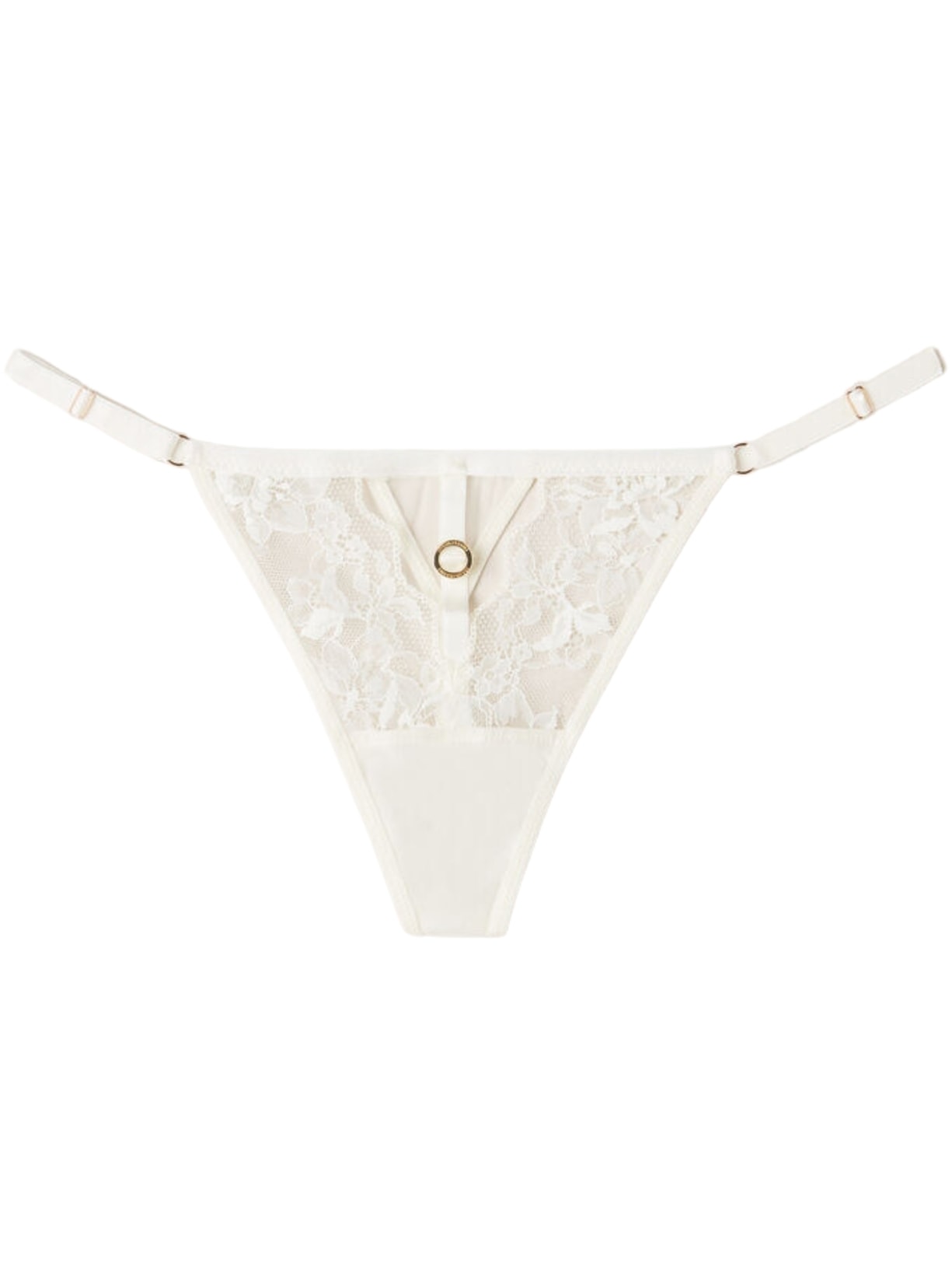 Calcinha Fio Dental Com Laterais Reguláveis Fearless Femininity - Branco