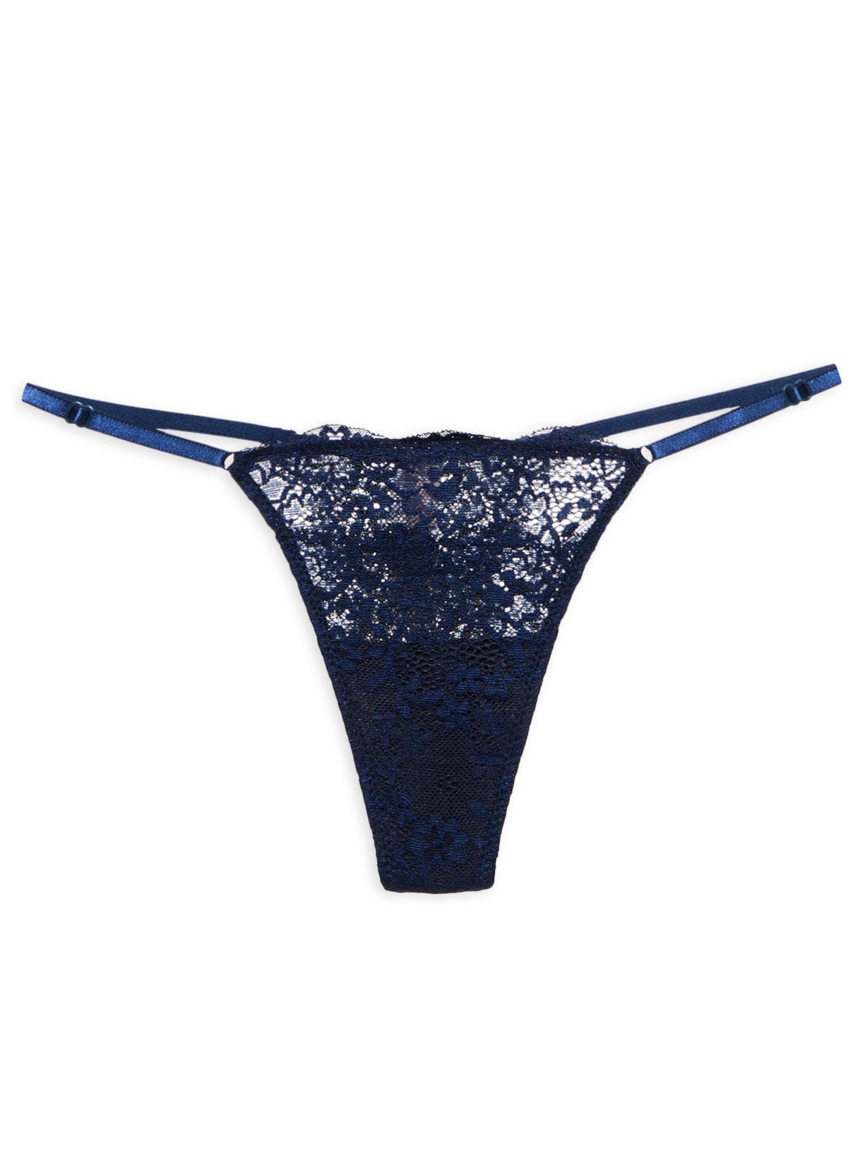 Calcinha Fio Dental Com Regulagem Renda - Azul