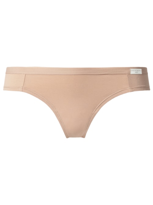 Calcinha Fio Dental Em Algodao Natural - Bege