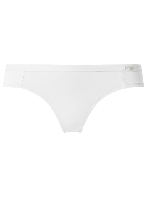 Calcinha Fio Dental Em Algodao Natural - Branco