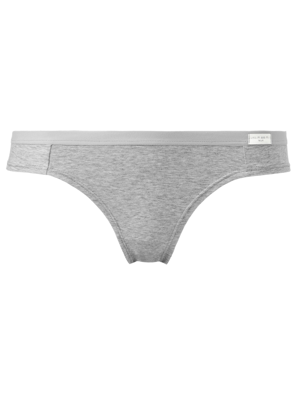 Calcinha Fio Dental Em Algodao Natural - Cinza