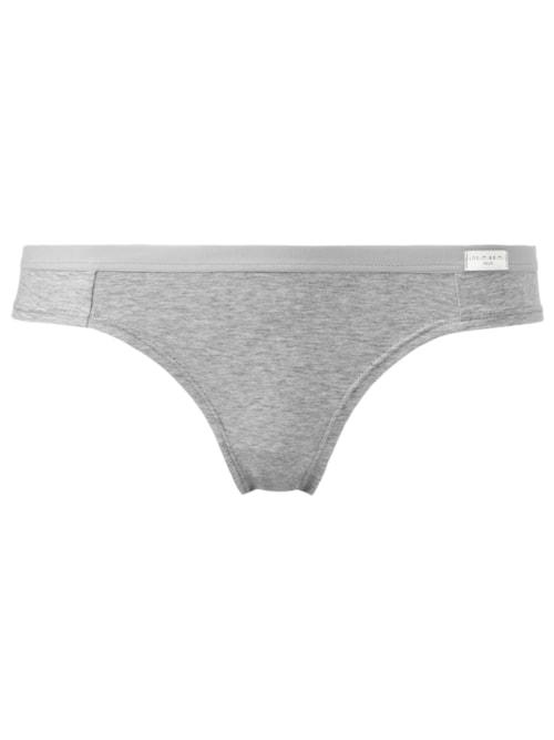 Calcinha Fio Dental Em Algodao Natural - Cinza