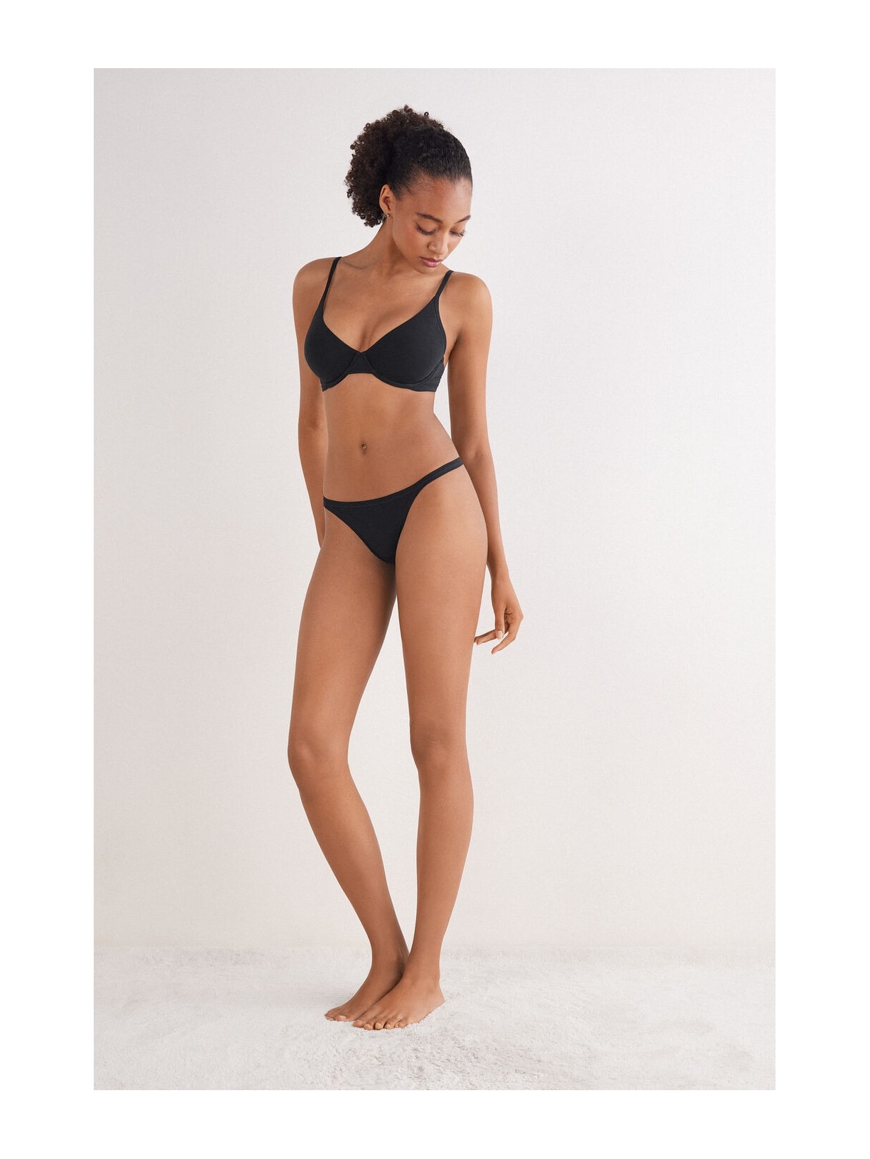 Calcinha Fio Dental Em Algodão Ultralight Preto Intimissimi