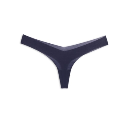 Calcinha Fio Dental Em Microfibra - Azul