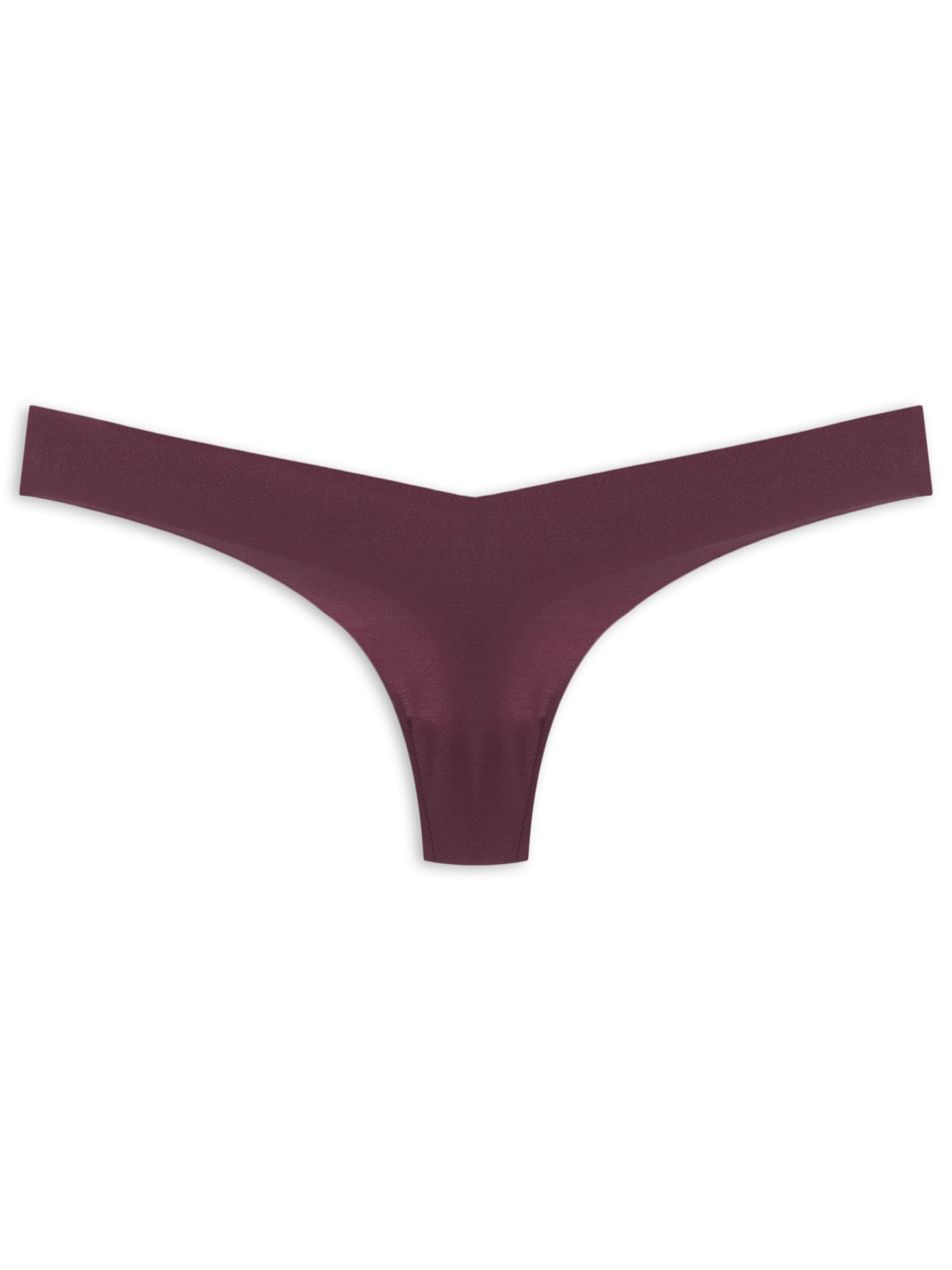 Calcinha Fio Dental Em Microfibra Nude - Vermelho