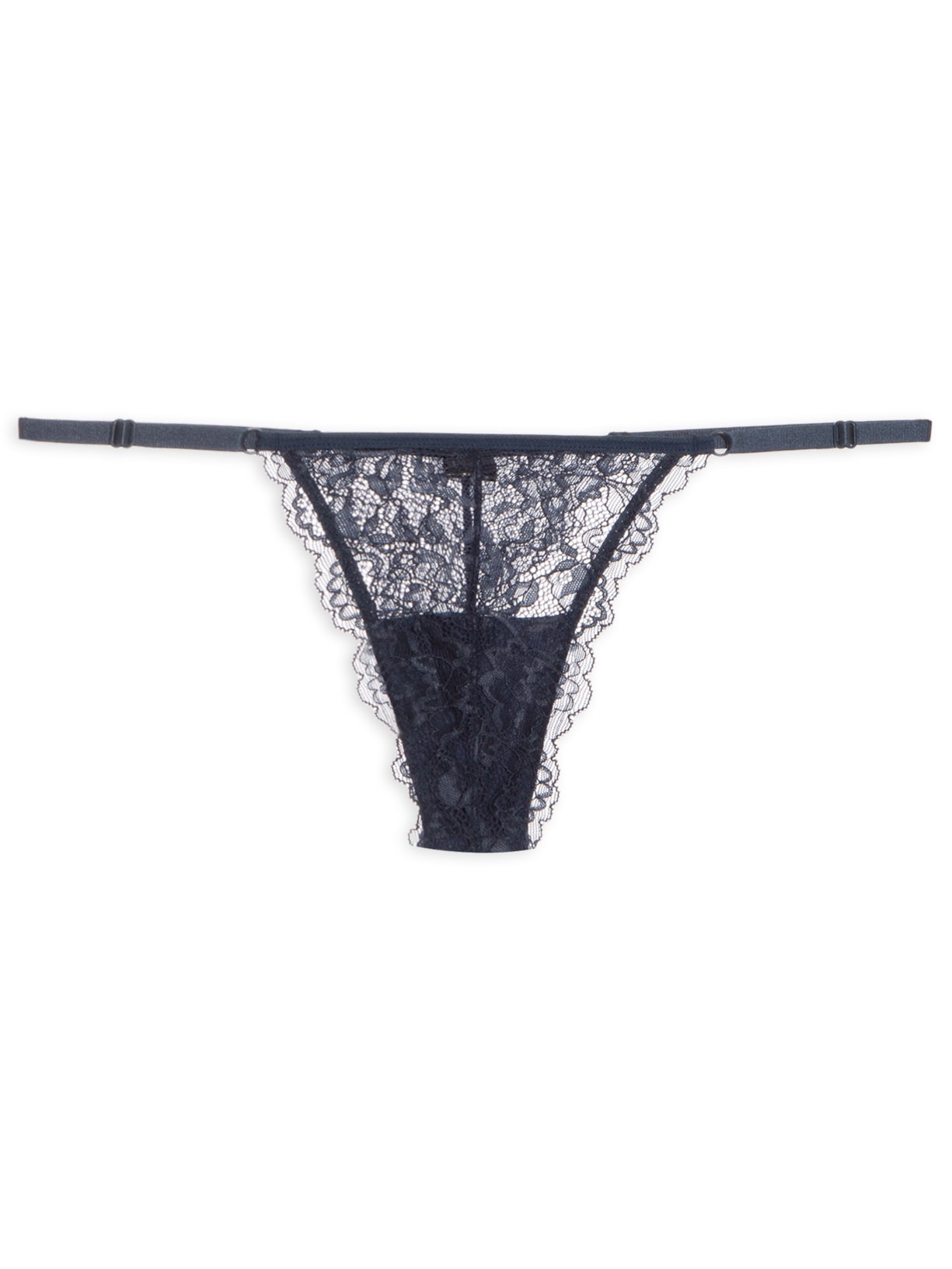 Calcinha Fio Dental Em Renda - Azul