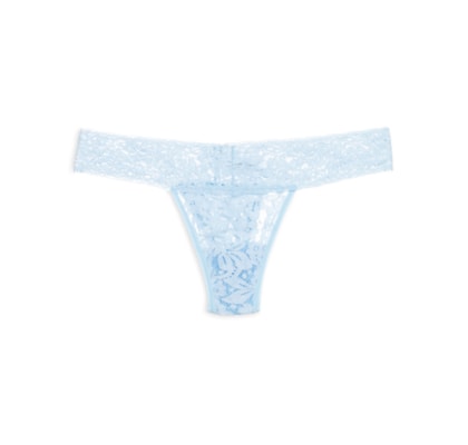 Calcinha Fio Dental Em Renda - Azul