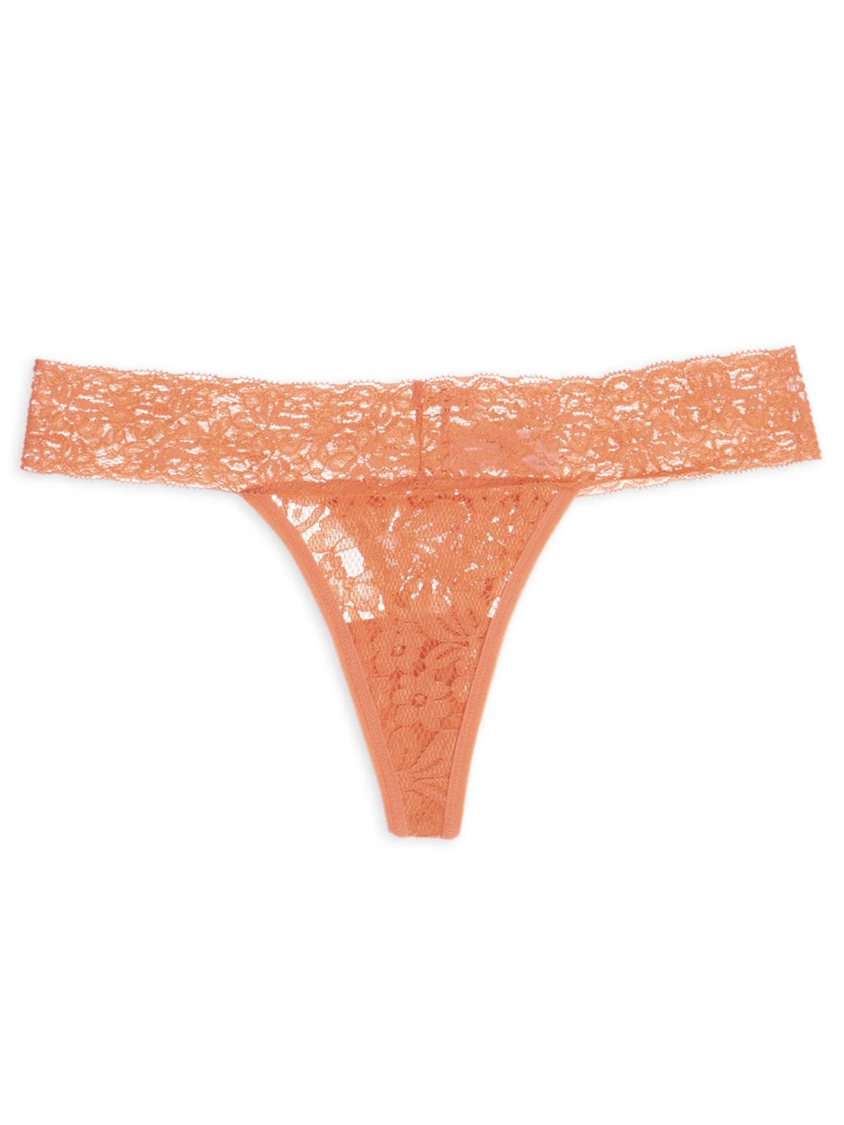 Calcinha Fio Dental Em Renda - Laranja