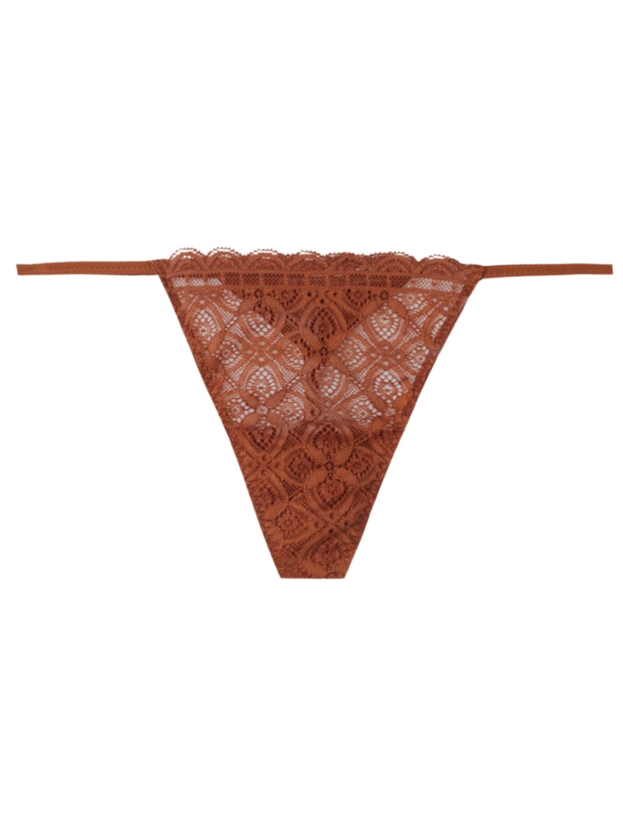 Calcinha Fio Dental Em Renda Laranja Intimissimi