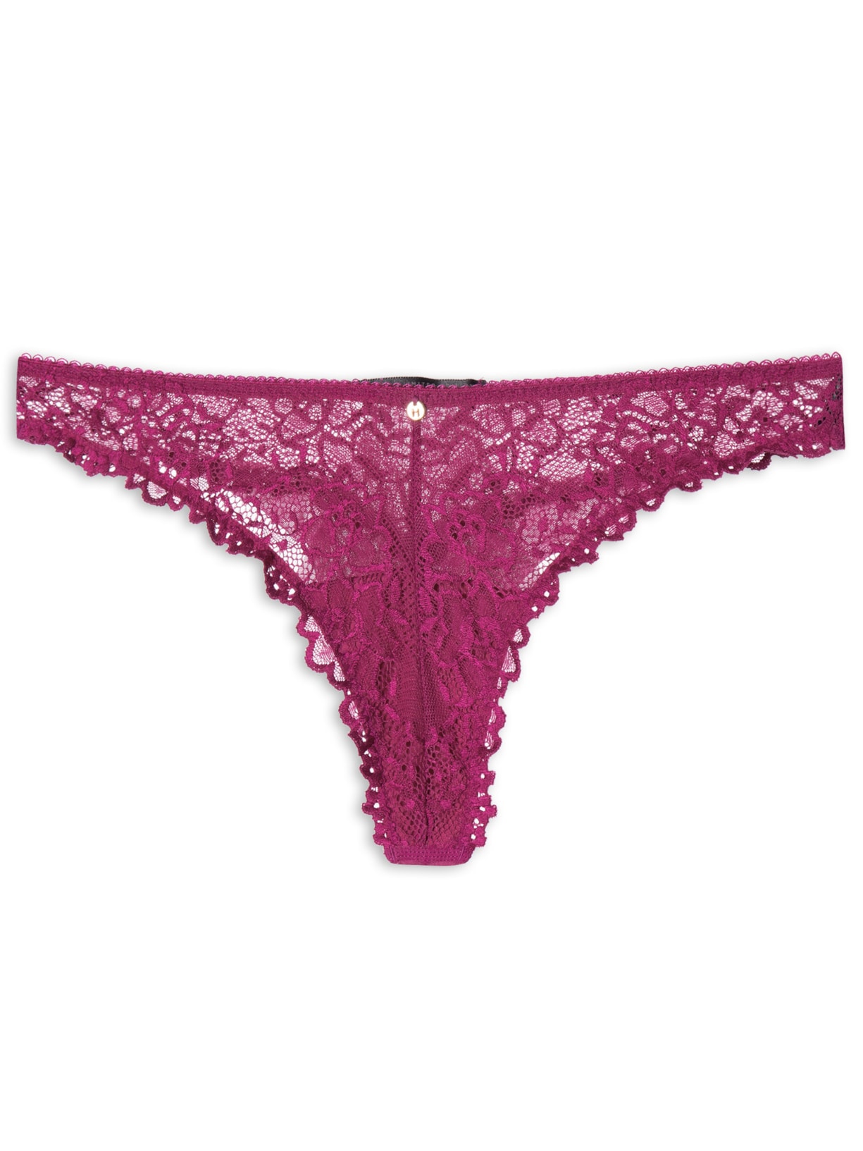 Calcinha Fio Dental Em Renda - Rosa