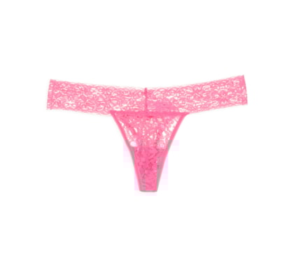 Calcinha Fio Dental em Renda - Rosa
