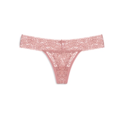 Calcinha Fio Dental Em Renda - Rosa