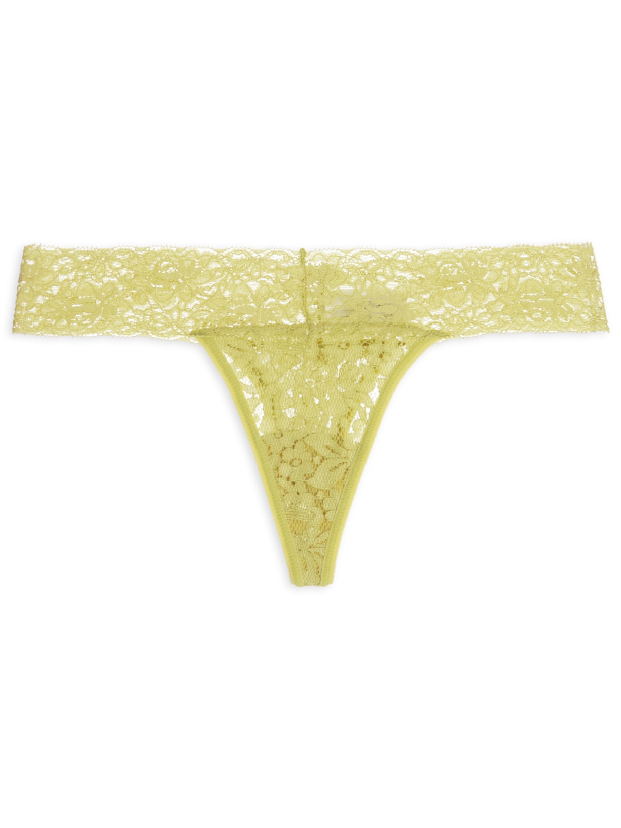 Calcinha Fio Dental Em Renda - Verde