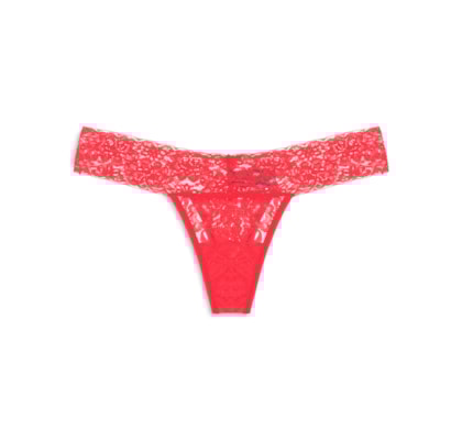 Calcinha Fio Dental Em Renda - Vermelho
