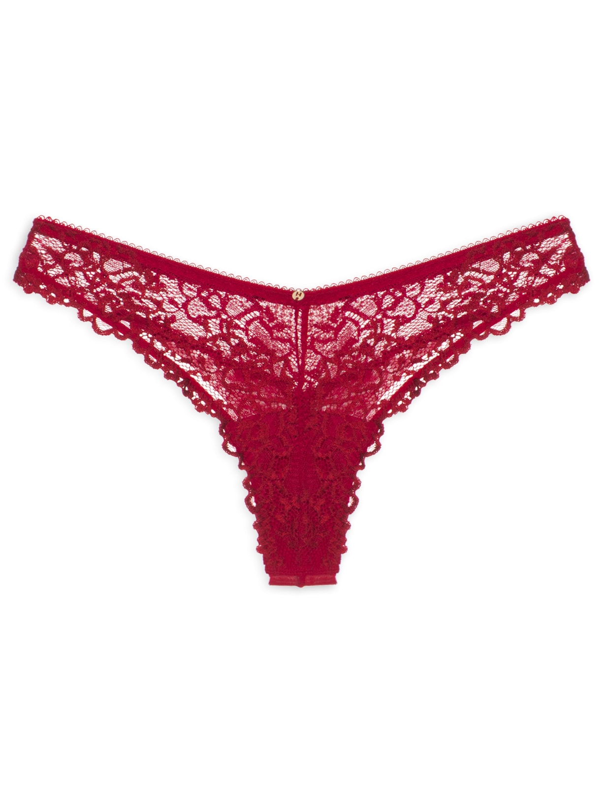 Calcinha Fio Dental Em Renda Vermelho Hope