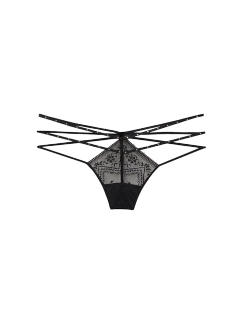 Calcinha Fio Dental Flirt Fearlessly - Preto