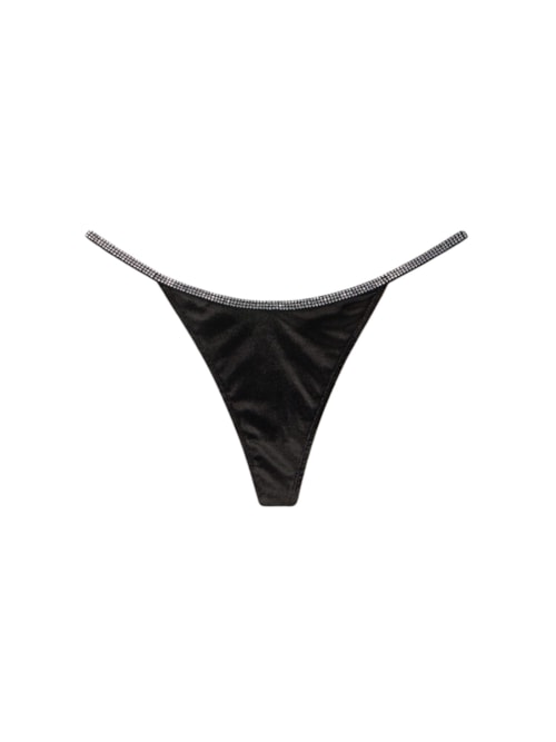 Calcinha Fio Dental Girls Wanna Glisten - Preto