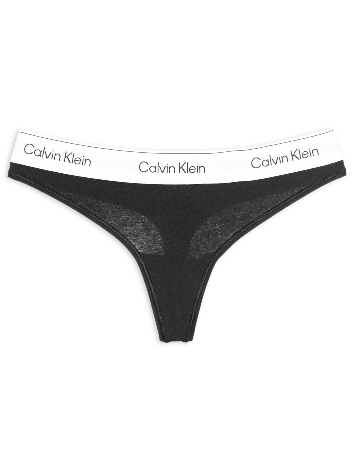 Calcinha Fio Dental Icon Cotton Modal  Preto Calvin Klein Underwear