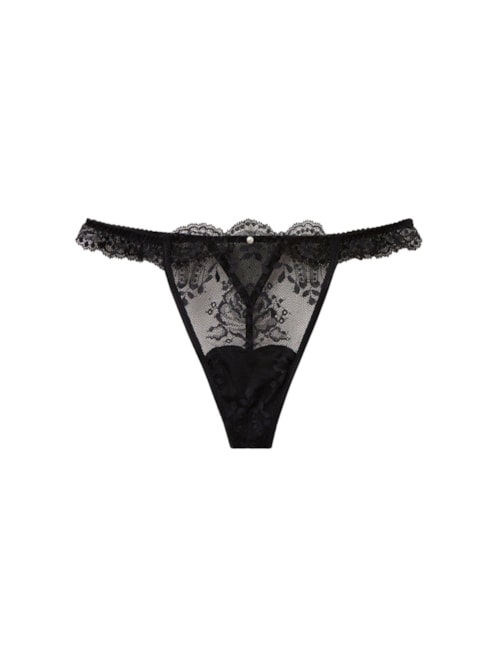 Calcinha Fio Dental La Vie En Rose - Preto