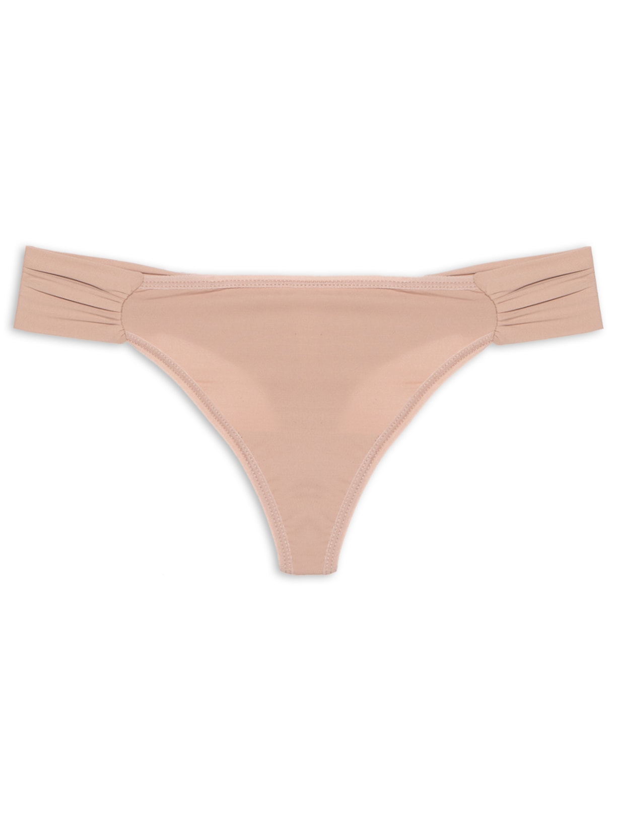 Calcinha Fio Dental Lateral Dupla - Bege