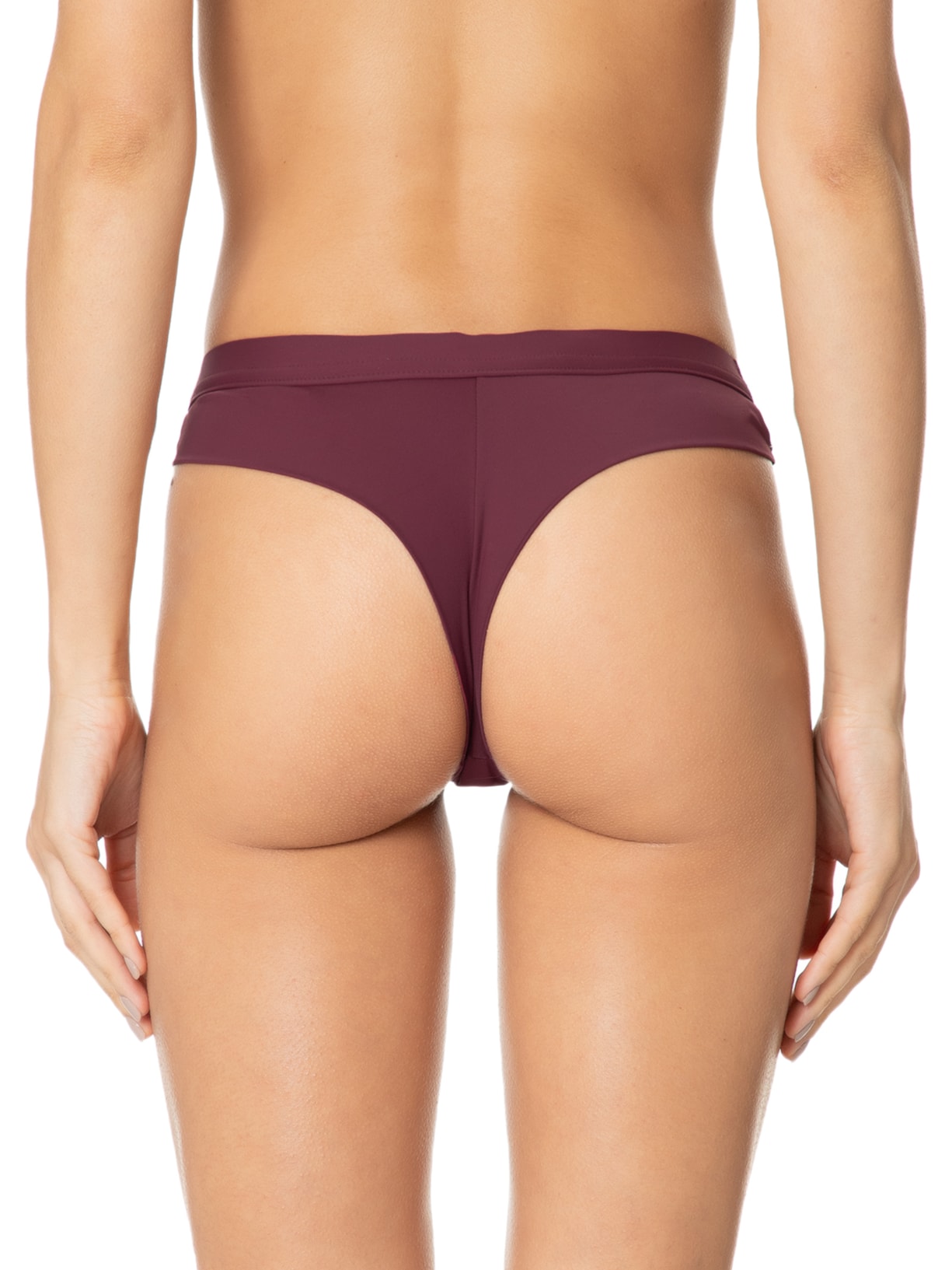 Calcinha Fio Dental Micro Infinite Flex Vinho Calvin Klein Underwear