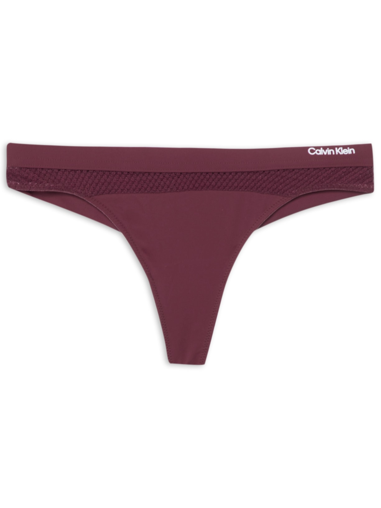 Calcinha Fio Dental Micro Infinite Flex Vinho Calvin Klein Underwear