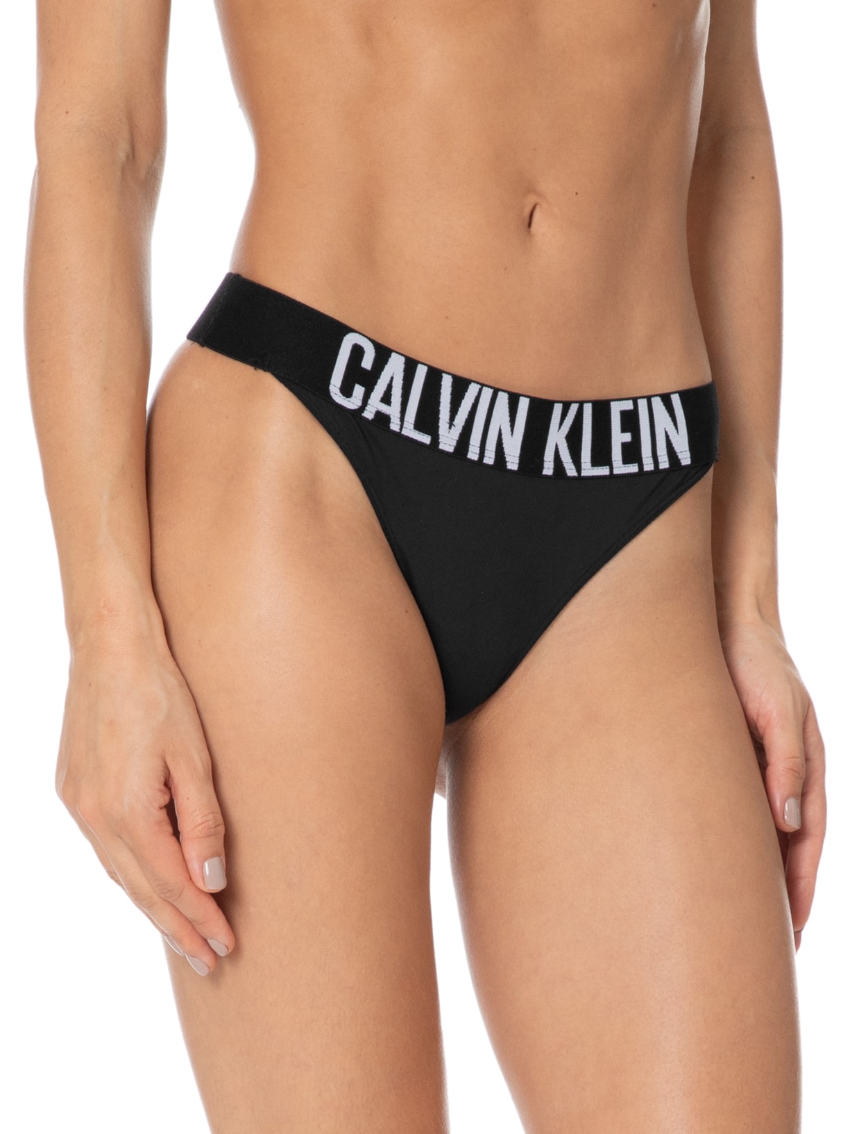 Calcinha Fio Dental Micro Intense Power Preto Calvin Klein Underwear