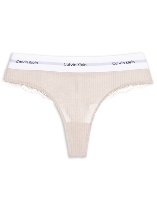 Calcinha Fio Dental Modal Lace Modern RI – Bege