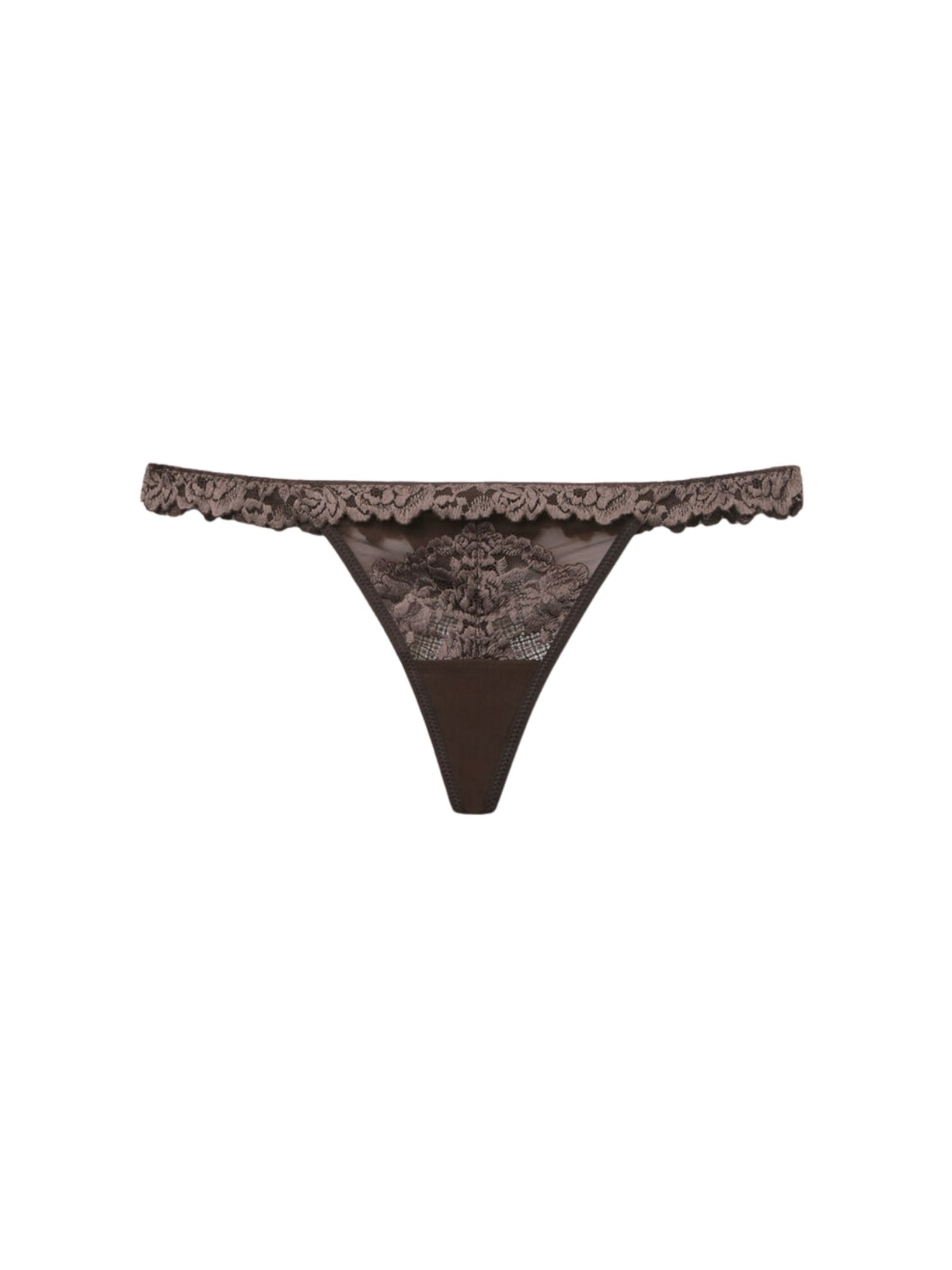 Calcinha Fio Dental Pretty Flowers Marrom Intimissimi