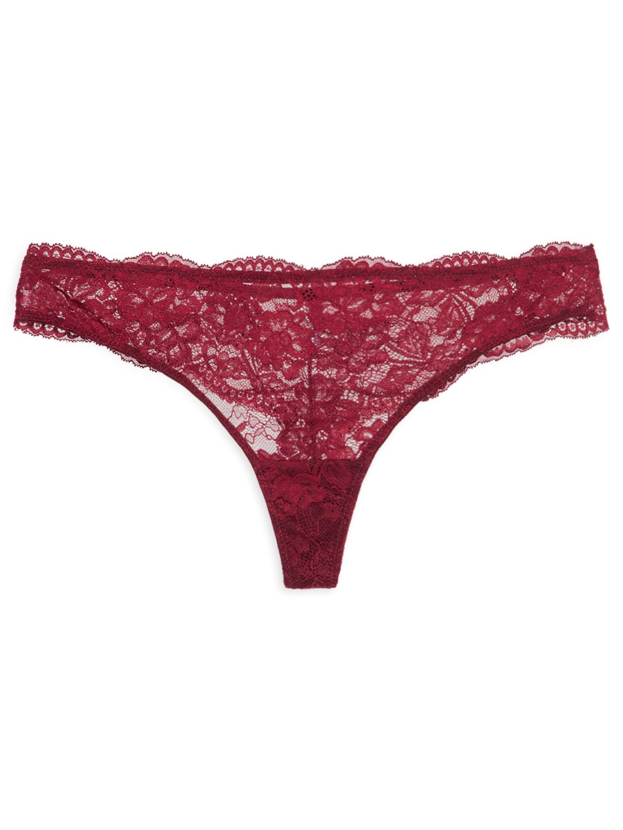 Calcinha Fio Dental Renda Classic Lace – Vermelho Calvin Klein Underwear