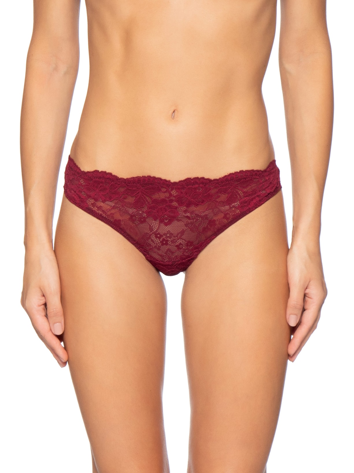 Calcinha Fio Dental Renda Classic Lace – Vermelho Calvin Klein Underwear