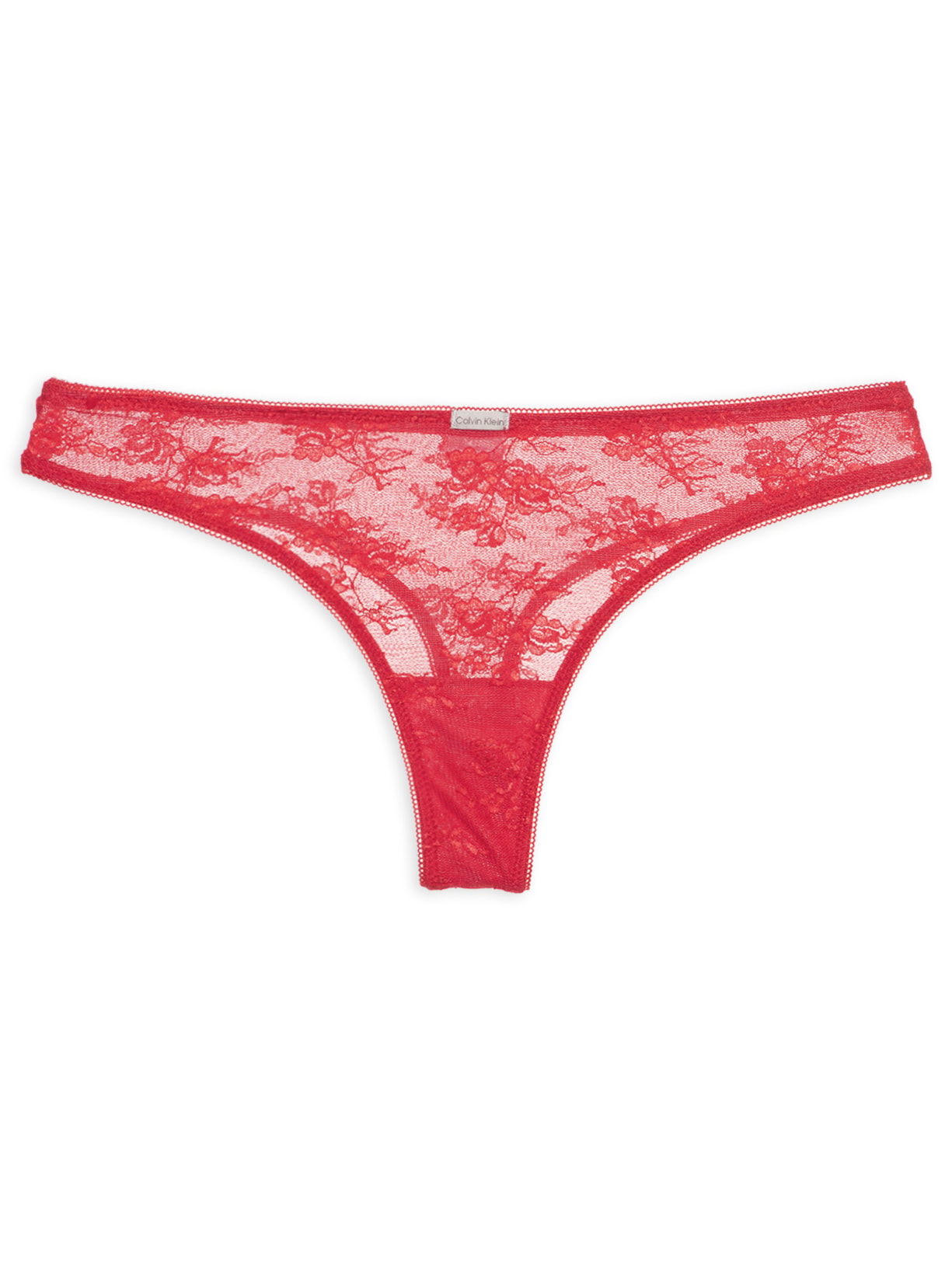 Calcinha Fio Dental Renda Icon Lace – Vermelho Calvin Klein Underwear