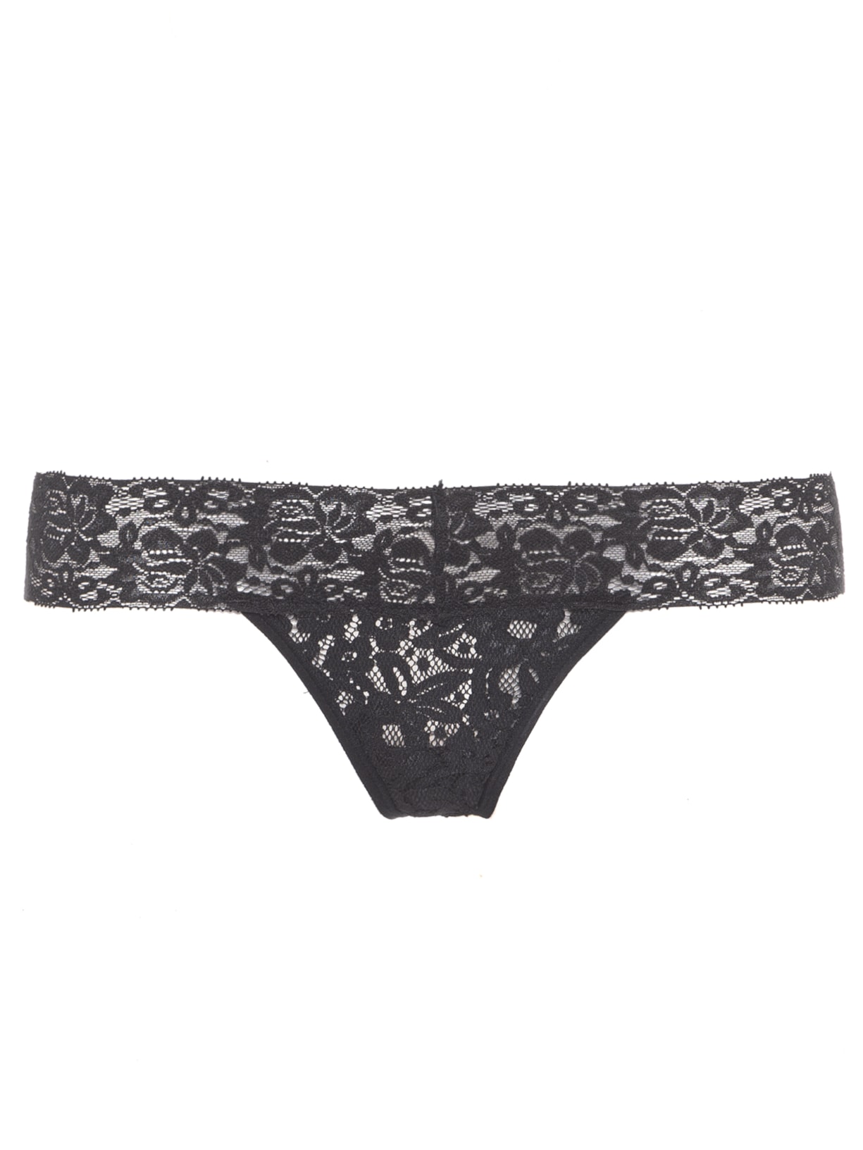 Calcinha Fio Dental Renda - Preto