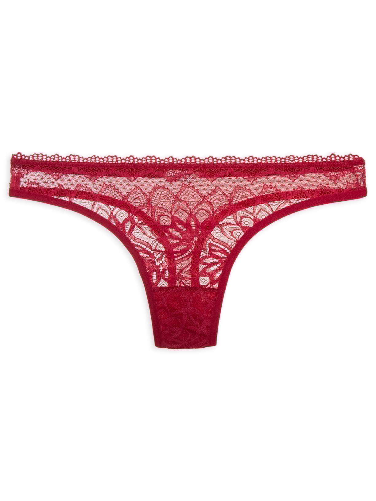 Calcinha Fio Dental Renda Vittoria Vermelho Calvin Klein Underwear