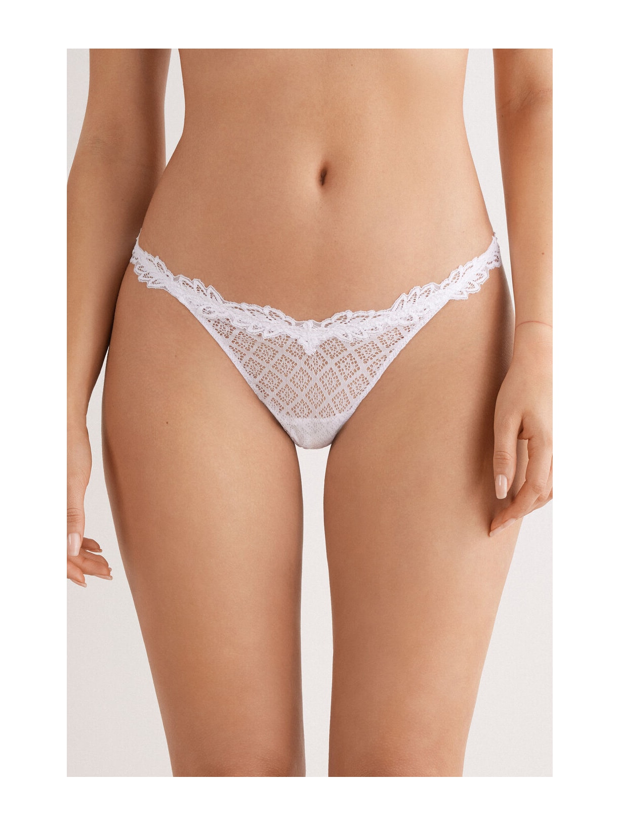 Calcinha Fio Dental Sophisticated Allure Branco Calzedonia