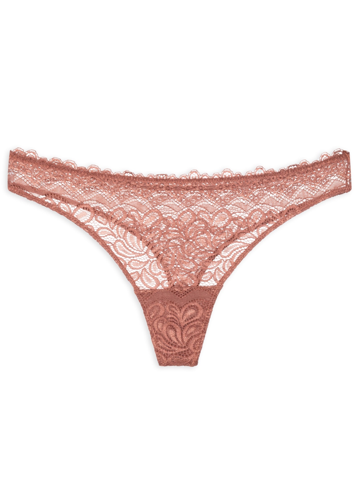 Calcinha Fio Renda Mocha Mousse - Marrom