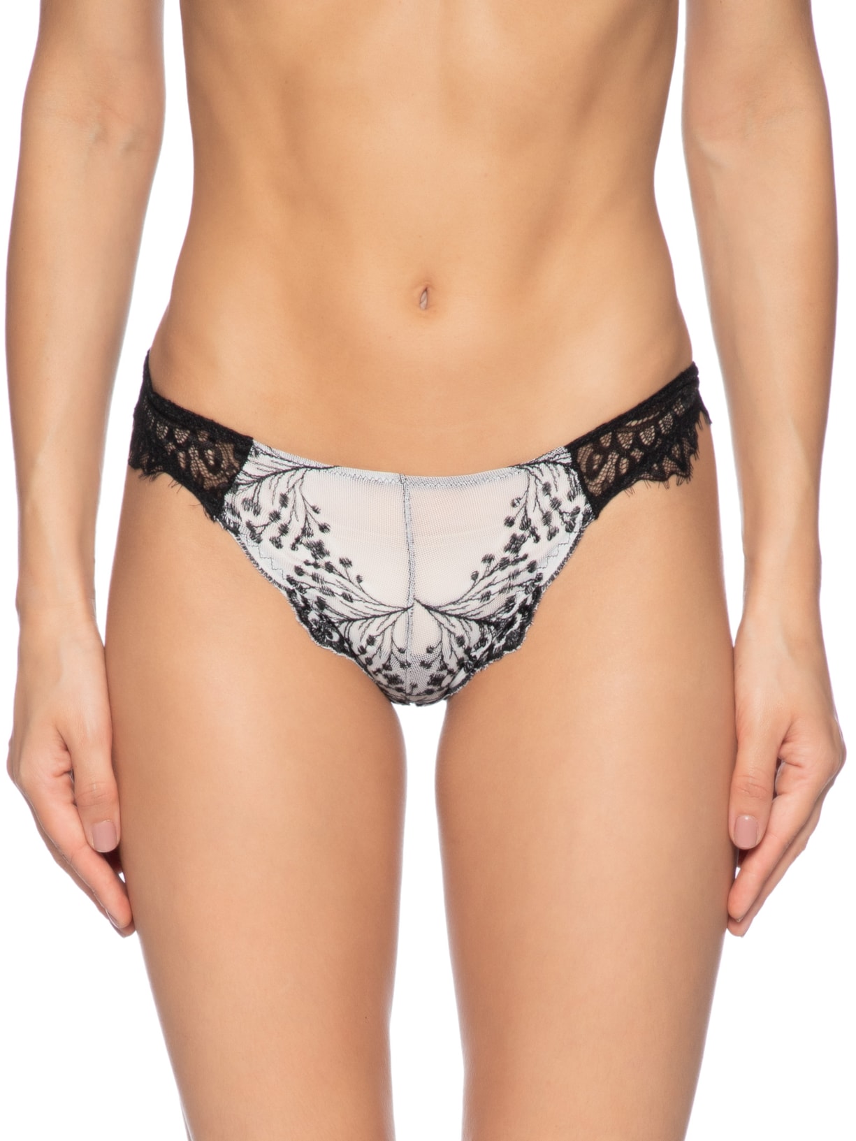 Calcinha Fio Tule Madona Preto Jogê