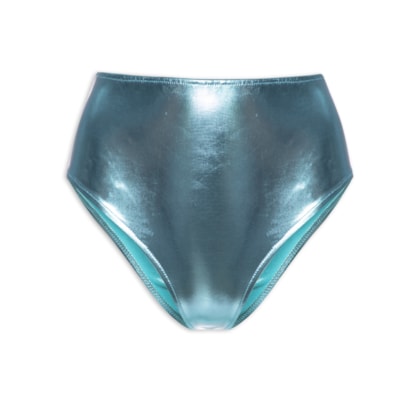 Calcinha Hot Pants Metalizada Carnaval - Azul