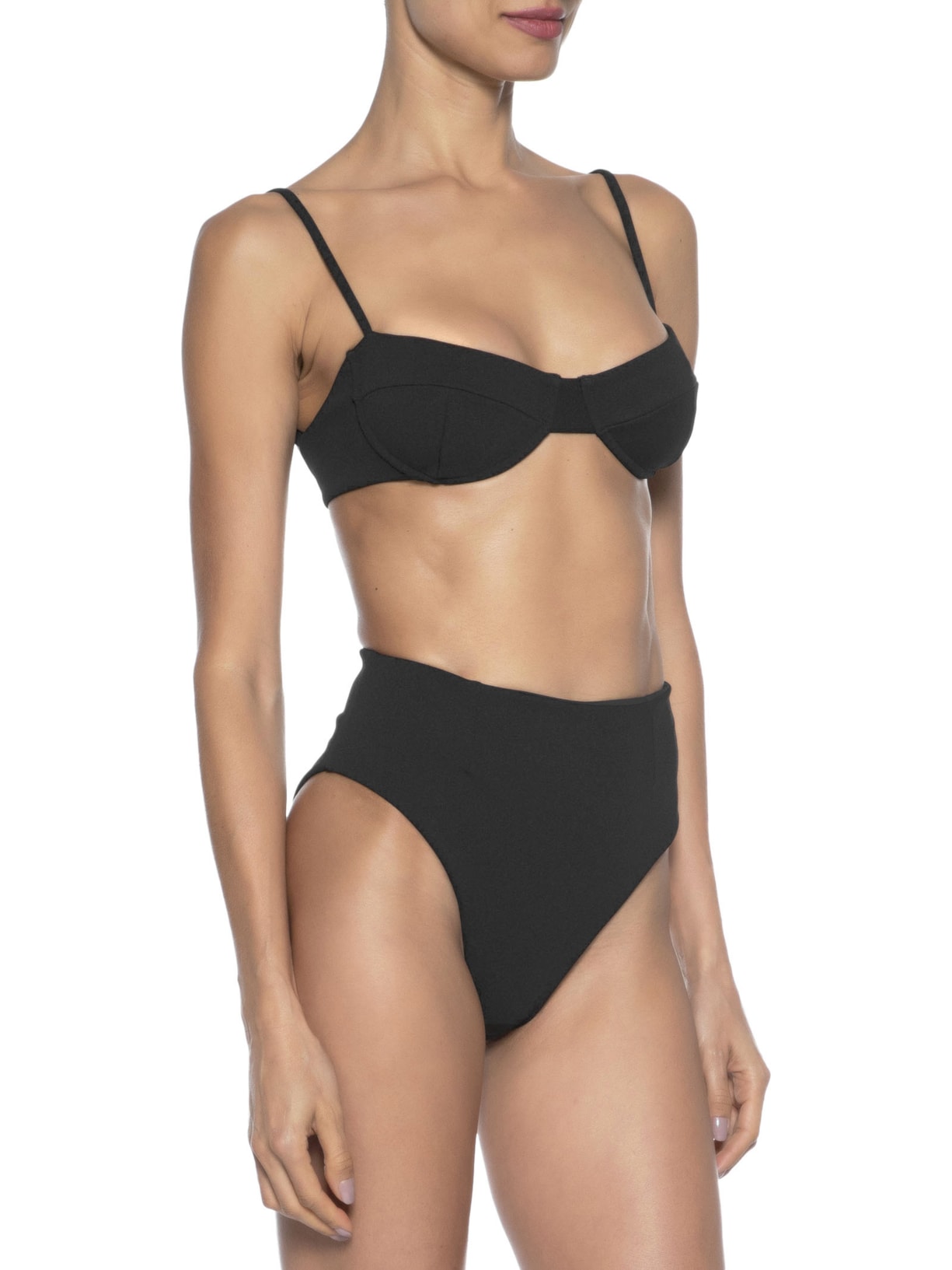 Calcinha Hotpant Cavada Crepe Preto Haight
